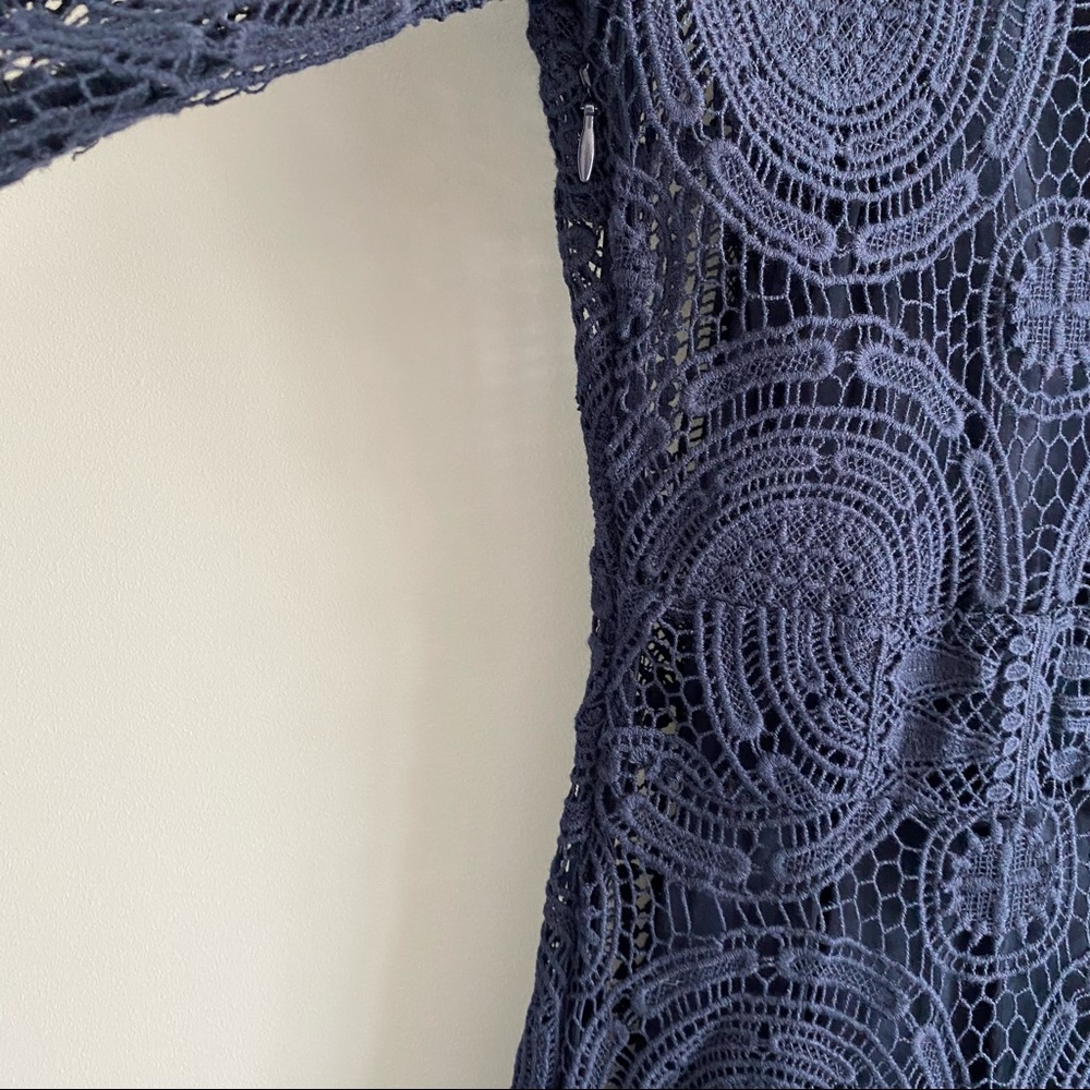 BA&SH Navy Crocheted Dress - Picture 3 of 5
